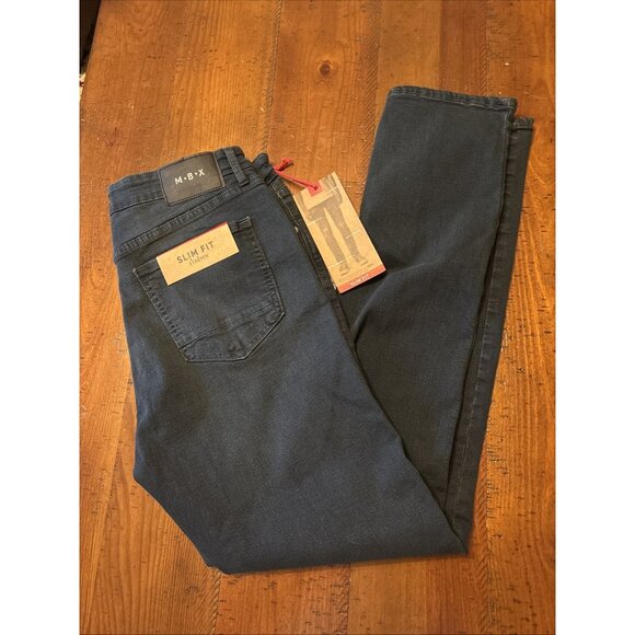 MBX Slim Fit Gray Jeans Size 34 X 32 NWT Slim Leg Skinny Jeans - Picture 1 of 6